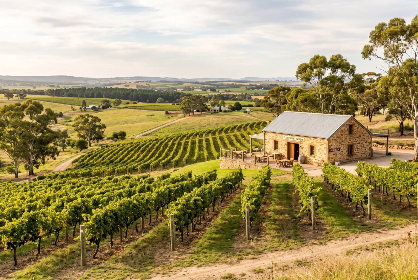 Concrete driveway at a Clare Valley property
