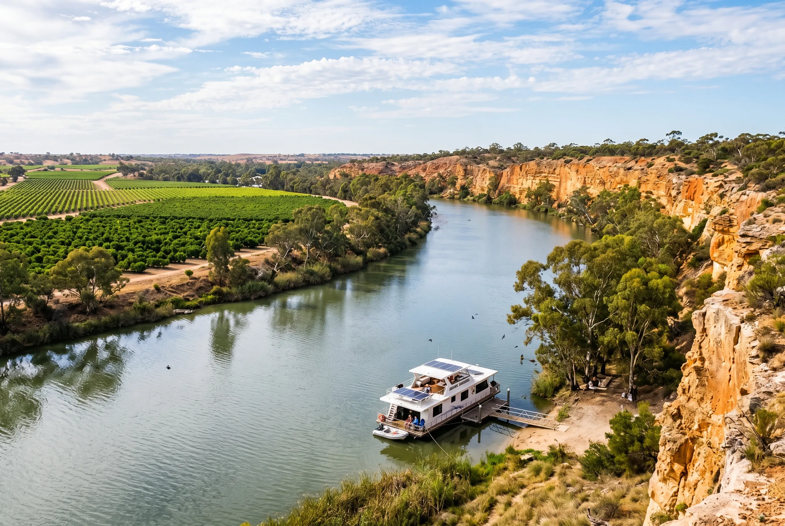 Murray River and irrigated Riverland country in South Australia