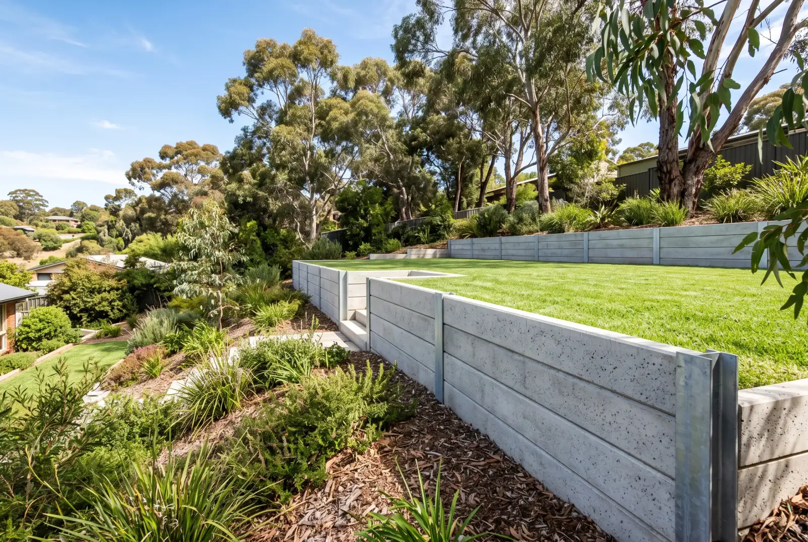 Concrete Retaining & Sleeper Walls for Hills Blocks