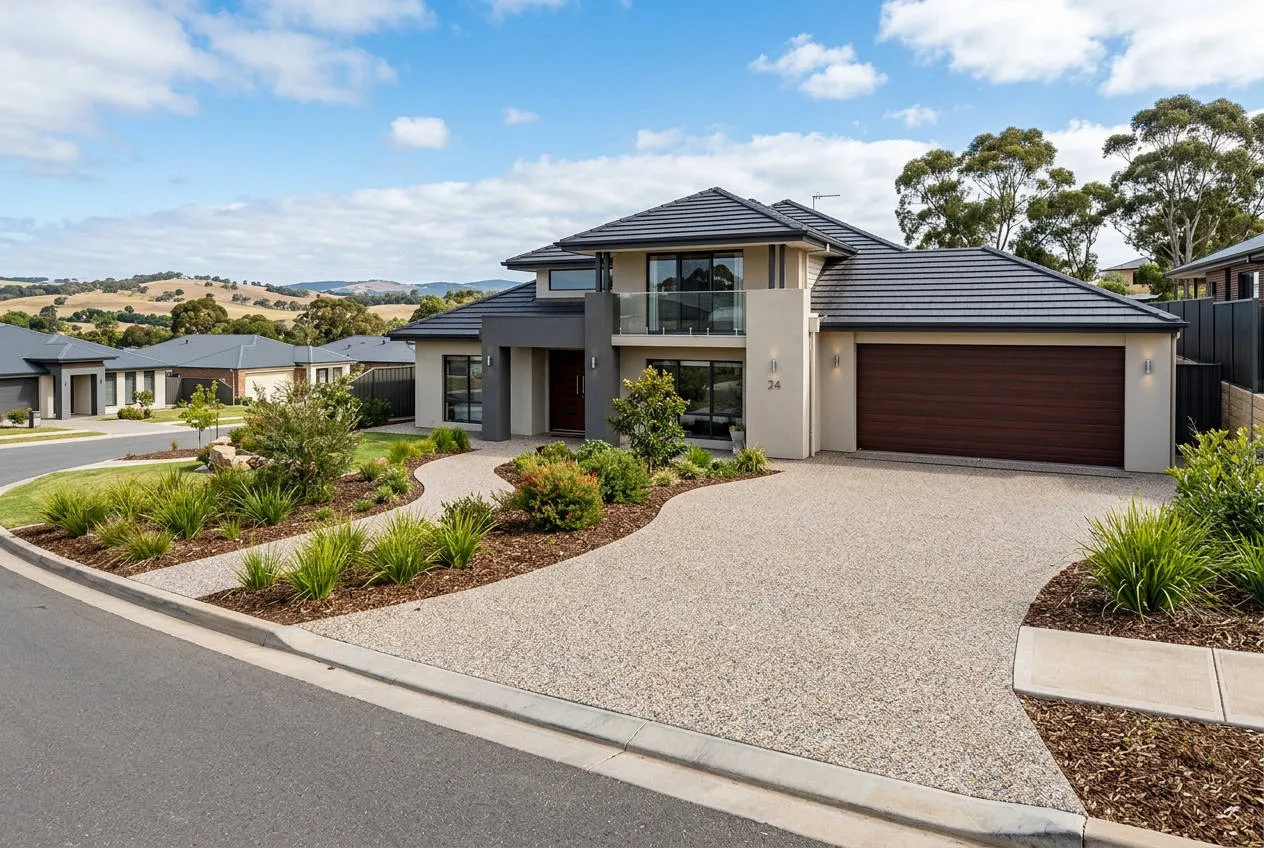 Exposed Aggregate Driveway in Mount Barker, South Australia
